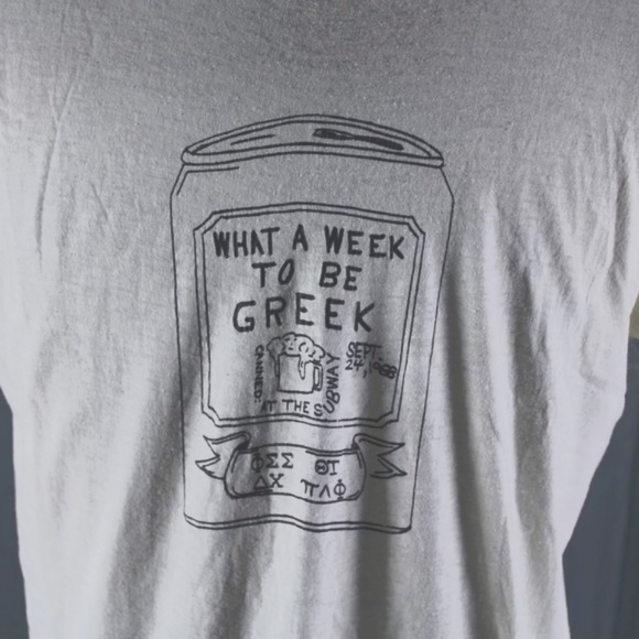 Vintage Graphic T-shirt - What a Week to Greek Pledge 1988 - Men's Large - Picture 2 of 7